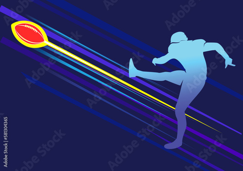 Attractive editable vector american football kicking  design great for your design resources print and others