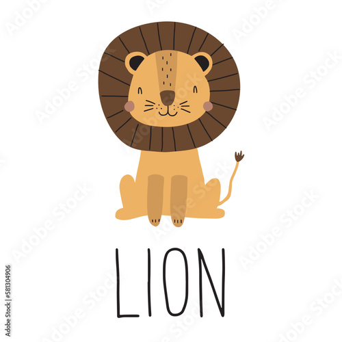 Animals alphabet flashcard for toddlers. Learning card introducing letters to children through game card. Cute animal vector design.