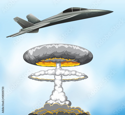 Jet Plane Flying in the Sky