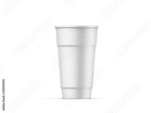 Wallpaper Mural Disposable cup for cold drink, soda pop, ice tea or coffee, cocktail, milkshake. 3D render illustration Torontodigital.ca