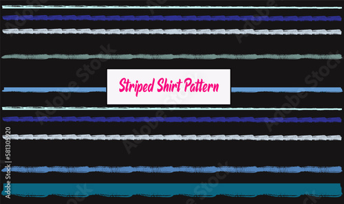 striped shirt colorful pattern, Seamless vector stripy summer pattern. Blue, grey, sailor stripes.  paintbrush lines background. Hand painted brush strokes.