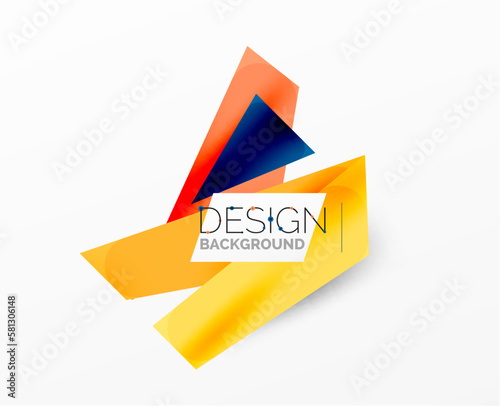 Free Download Background color abstract overlapping lines. Minimal composition vector illustration for wallpaper banner background or landing page - GFXLoad