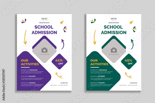 A flyer for school admission