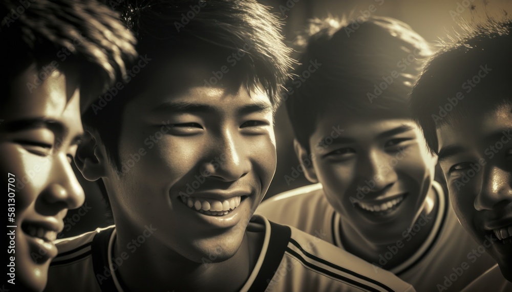 Group of Diverse and Empowered Asian Youth Male High School Students Working Together in Football : Power of Collaboration in Clubs, Sports Teams (generative AI) Group of Diverse and Empowered Asian Youth Male High School Students Working Together in Football : Power of Collaboration in Clubs, Sports Teams (generative AI)