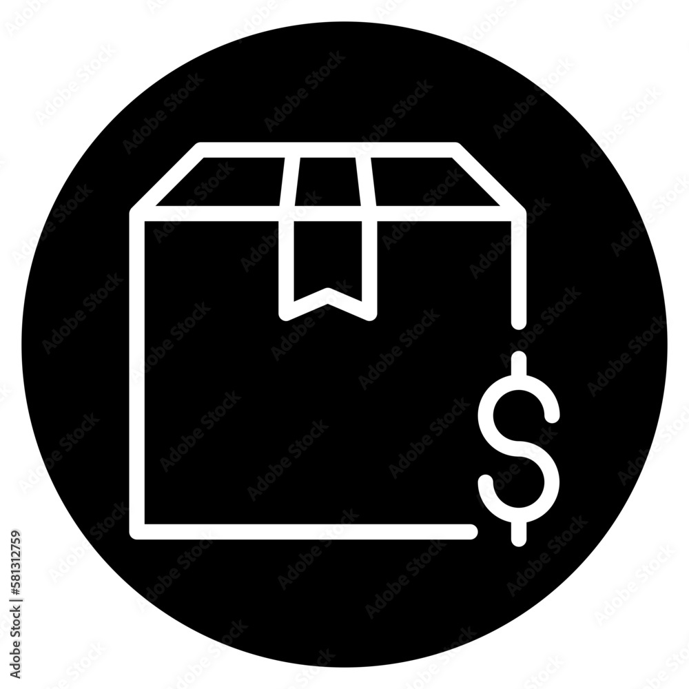 Obraz premium money glyph icon