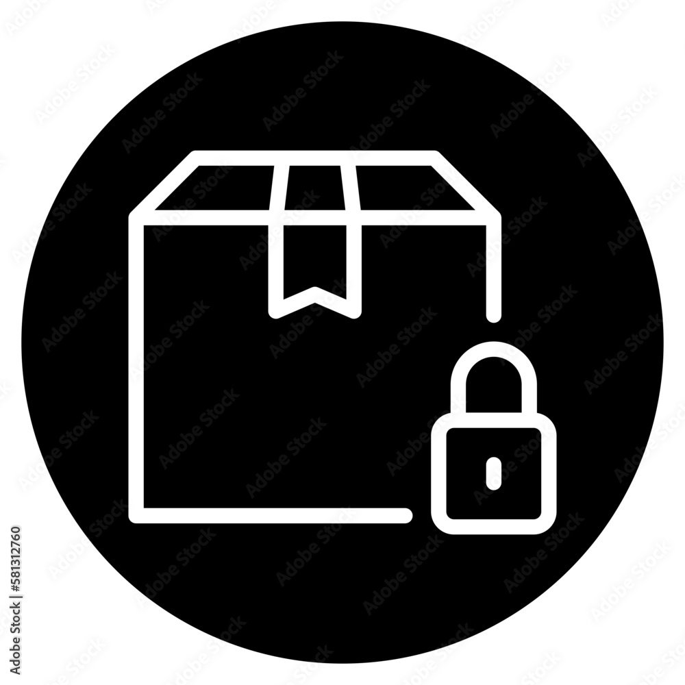 Obraz premium padlock glyph icon