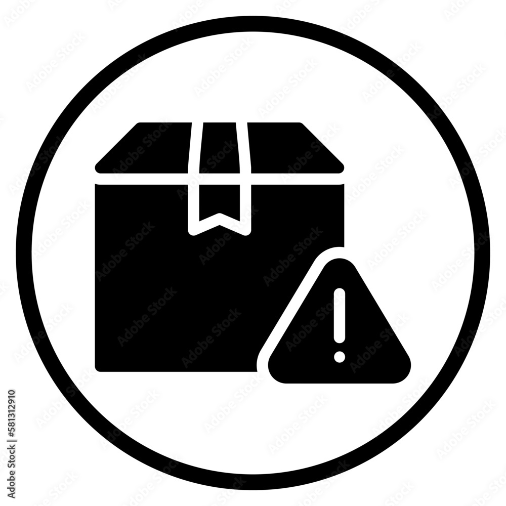Obraz premium warning glyph icon