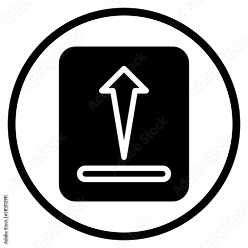 upwards glyph icon