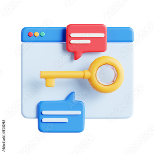 3d keyword icon