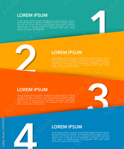 4 steps infographic poster. Vector illustration.