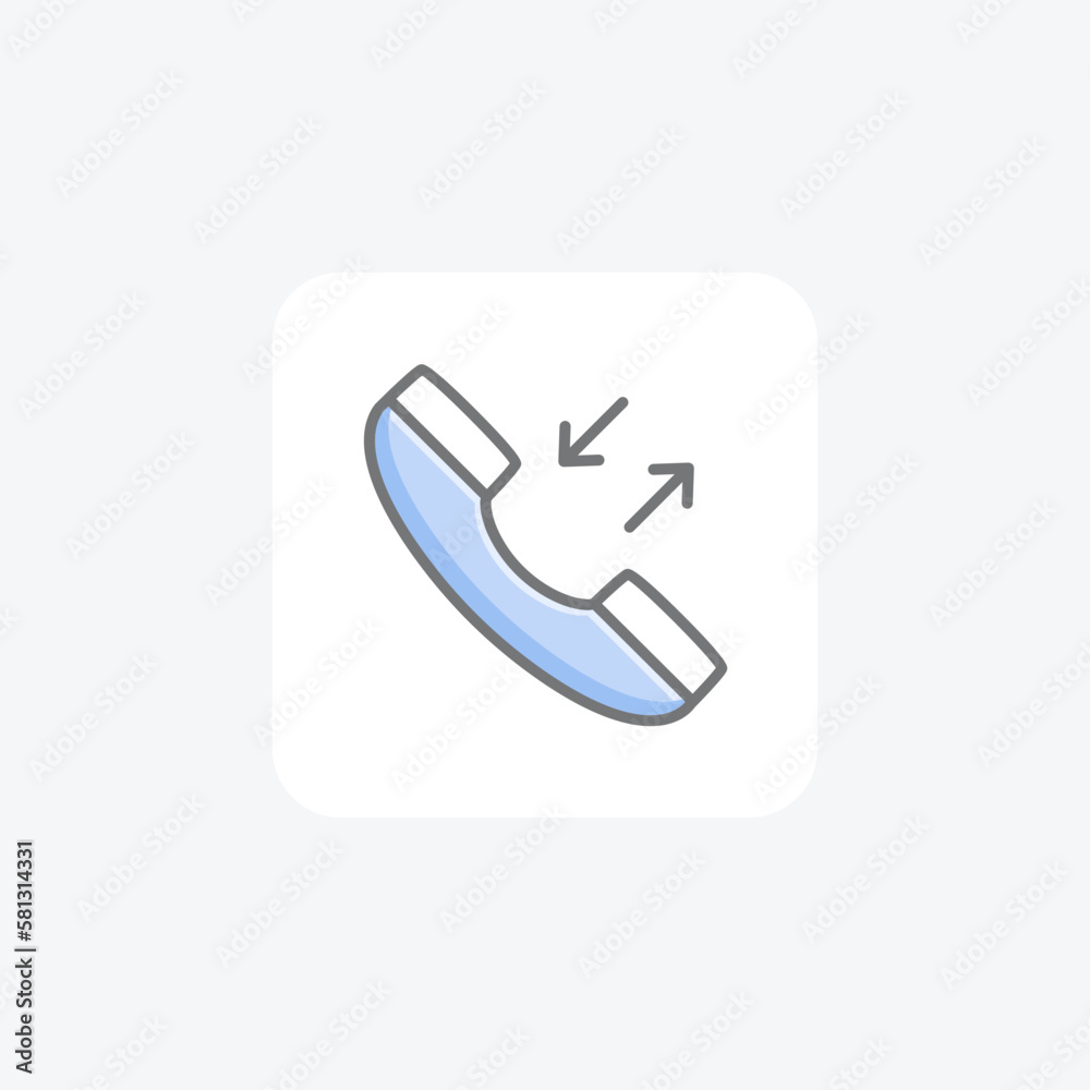 Telephone, connection fully editable vector fill icon
Telephone, connection fully editable vector fill icon