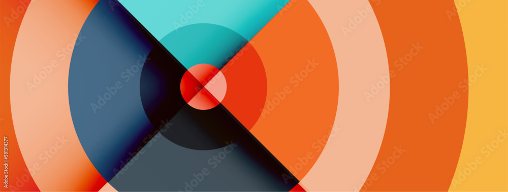 Circles with shadows trendy minimal geometric composition abstract background Circles with shadows trendy minimal geometric composition abstract background