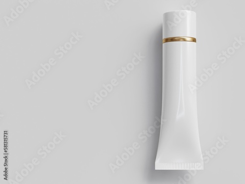 3D rendered cosmetic cream tube 