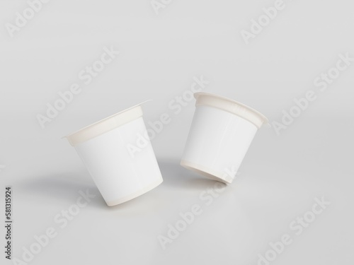 3d rendered ice cream cup