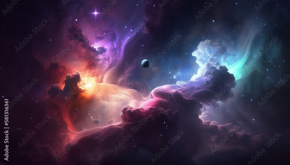 Fantasy Nebula Galaxy Universe Background Wallpaper