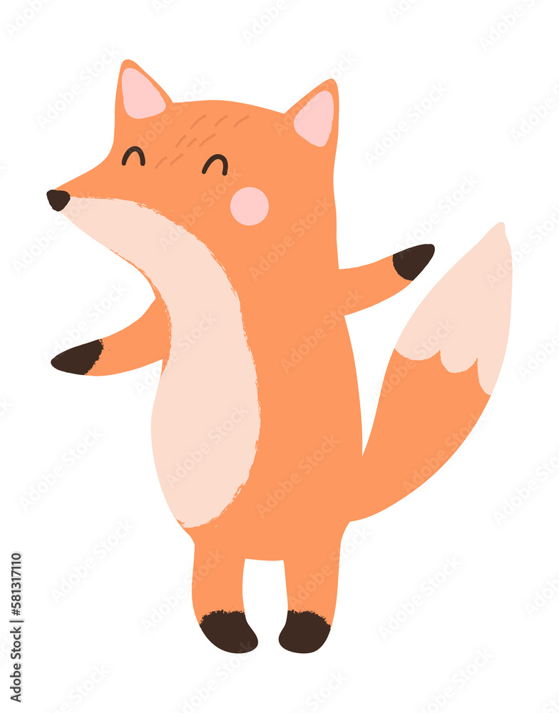 Obraz premium Cute fox vector