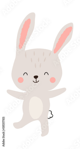 Cute rabbit vector
