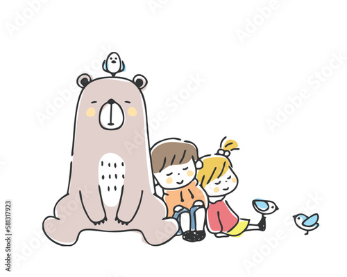 クマと子ども