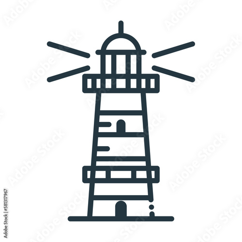 lighthouse nautical isolated