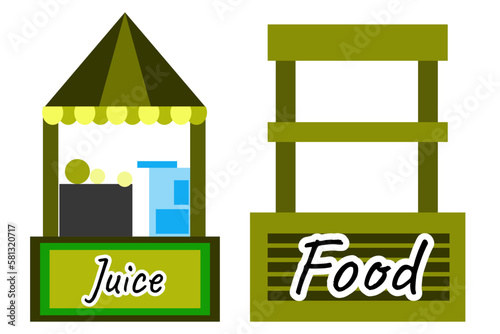 vector house for sale juice and food