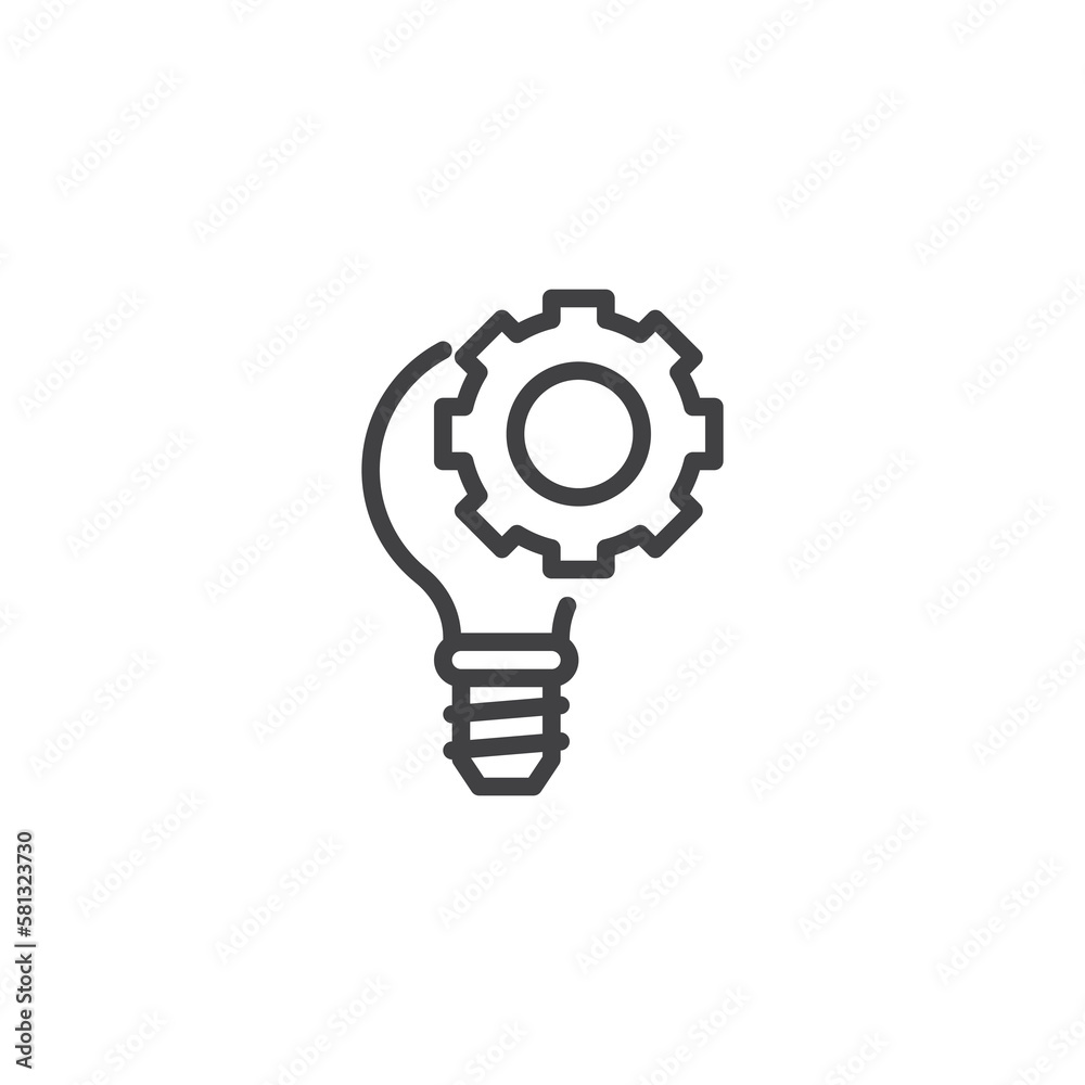 Creative, idea generation line icon Creative, idea generation line icon