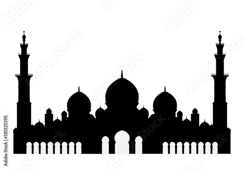 Tableau sur toile Silhouette of the mosque