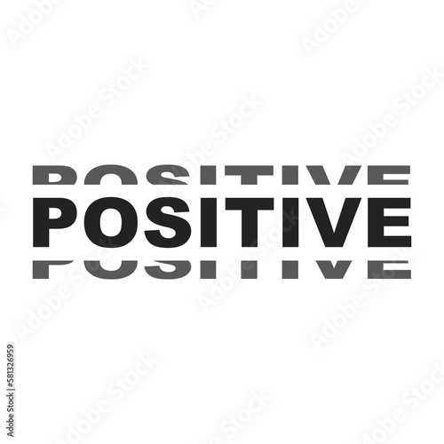 T shirt design PNG, Typography t shirt design, POSITIVE text typography design. Black and white t shirt designs for print on demand. Vintage t-shirt design