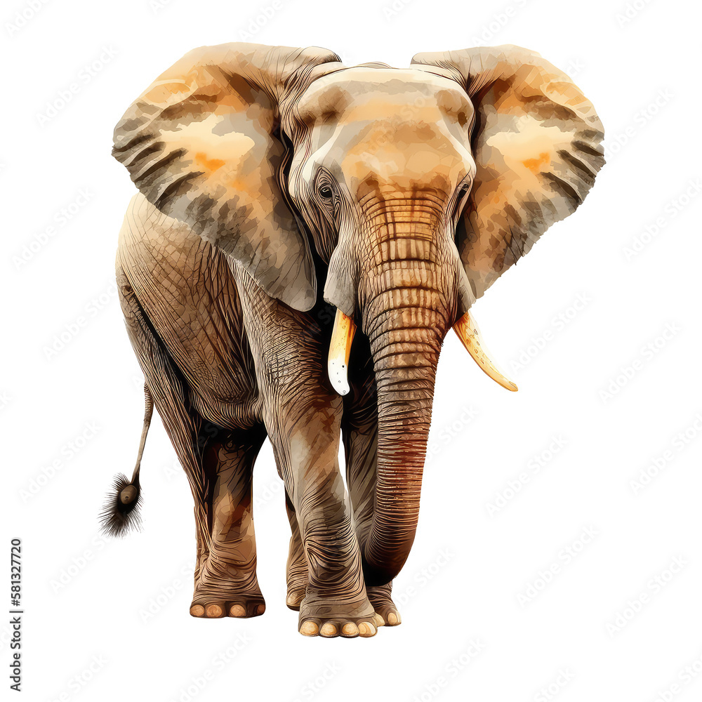 Obraz premium elephant isolated on white