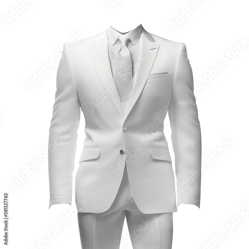 white suit on a white