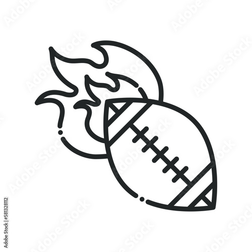 flaming ball american football