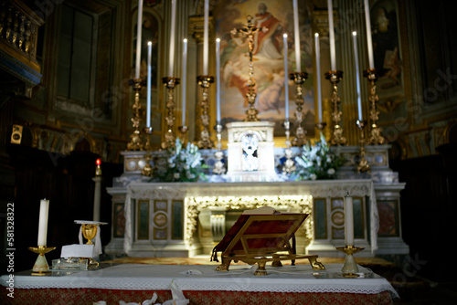 Foto altar of the church of the holy sepulchre
