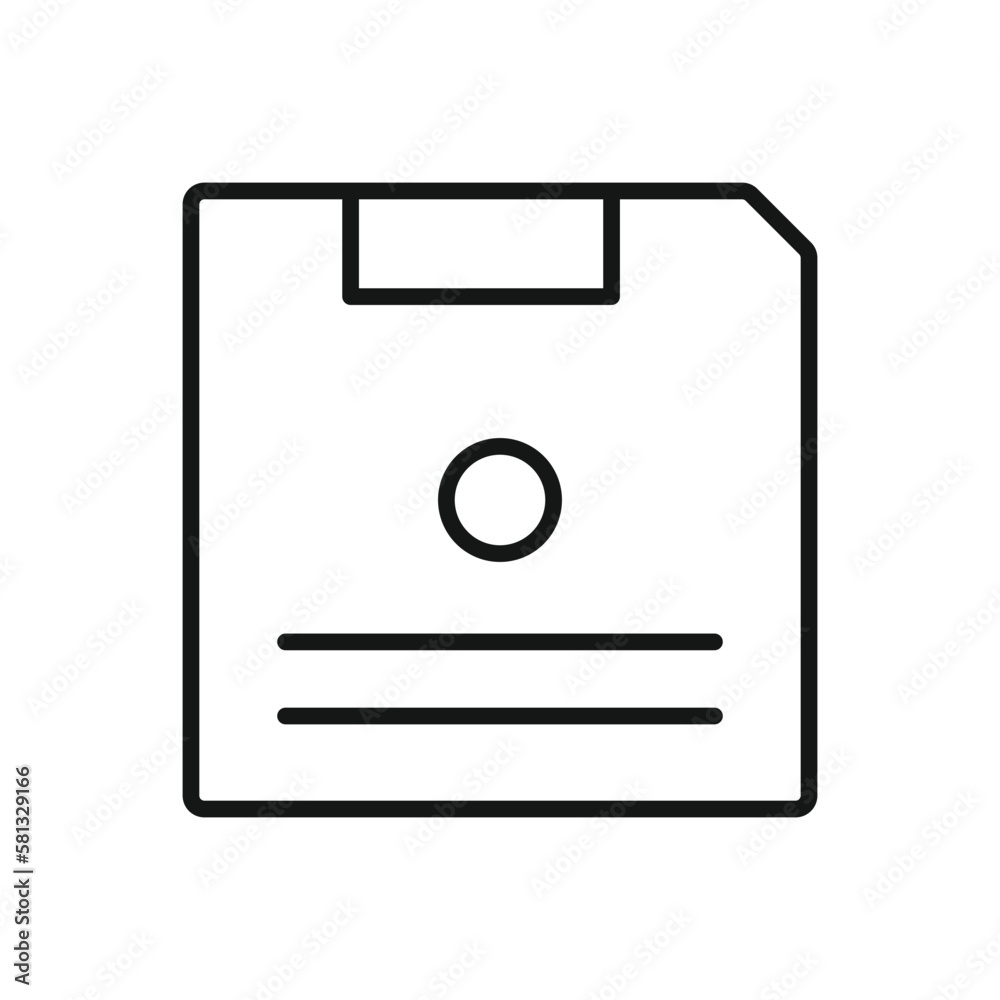 Editable Icon of Save or Diskette , Vector illustration isolated on white background. using for Presentation, website or mobile app Editable Icon of Save or Diskette , Vector illustration isolated on white background. using for Presentation, website or mobile app