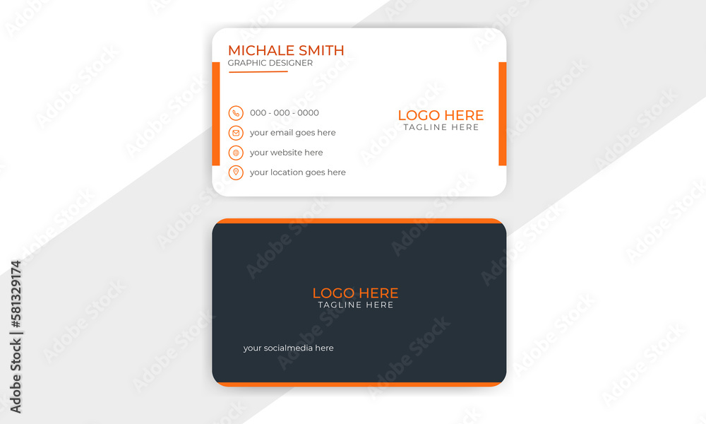 Visiting card for business and personal use, Modern presentation card, Vector business card template Visiting card for business and personal use, Modern presentation card, Vector business card template
