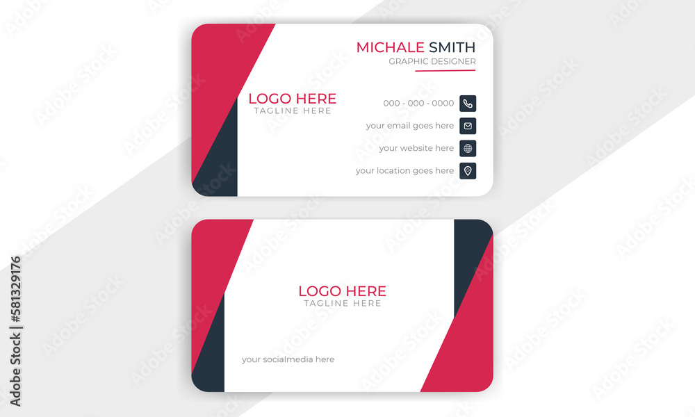 Visiting card, Vector business card template, Modern card
