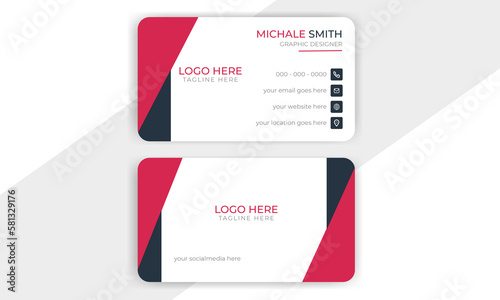 Visiting card, Vector business card template, Modern card © Graphic Vest