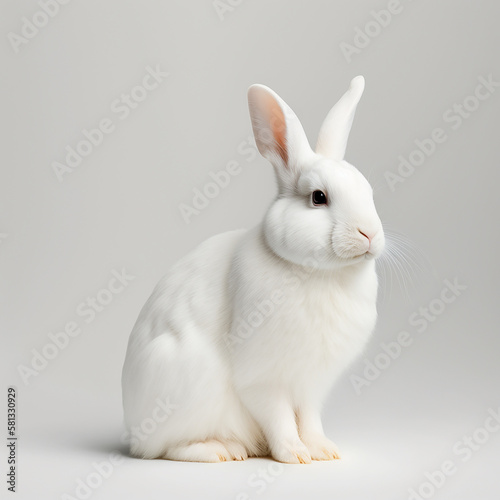 white or light-colored rabbit with big, expressive eyes, soft fur, and delicate features that elicit feelings of warmth, innocence, and playfulness.