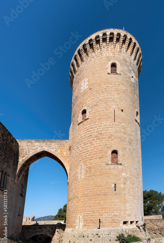 Exterior view of the Bellver Castle in Palma de Mallorca - Spain. © UlyssePixel