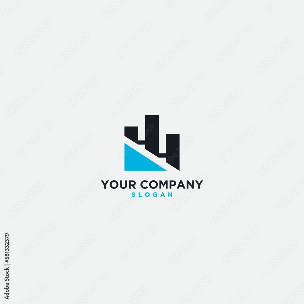 abstract letter W and graphic logo design