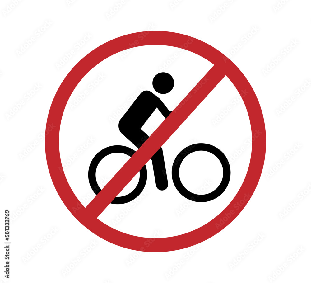 No bicycle sign vector icon No bicycle sign vector icon