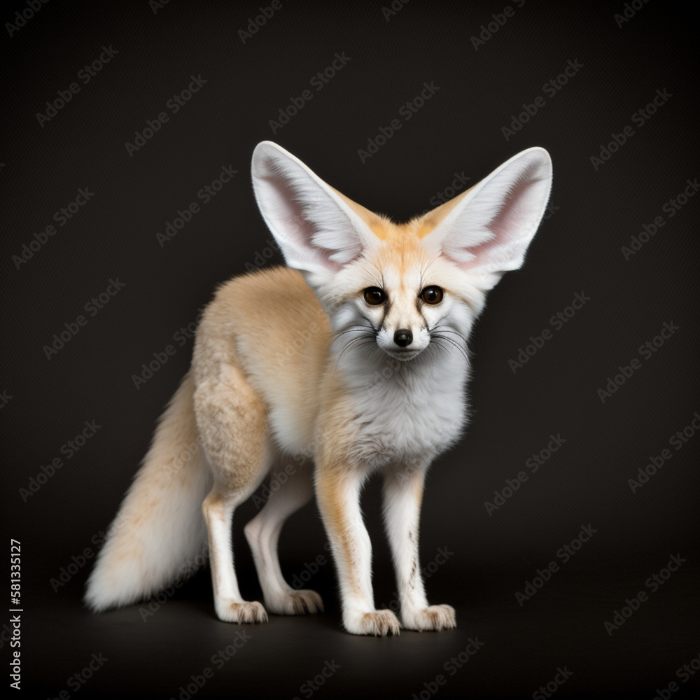 fennec fox in the studio - generative ai