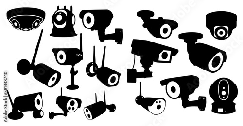 camera cctv black silhouette