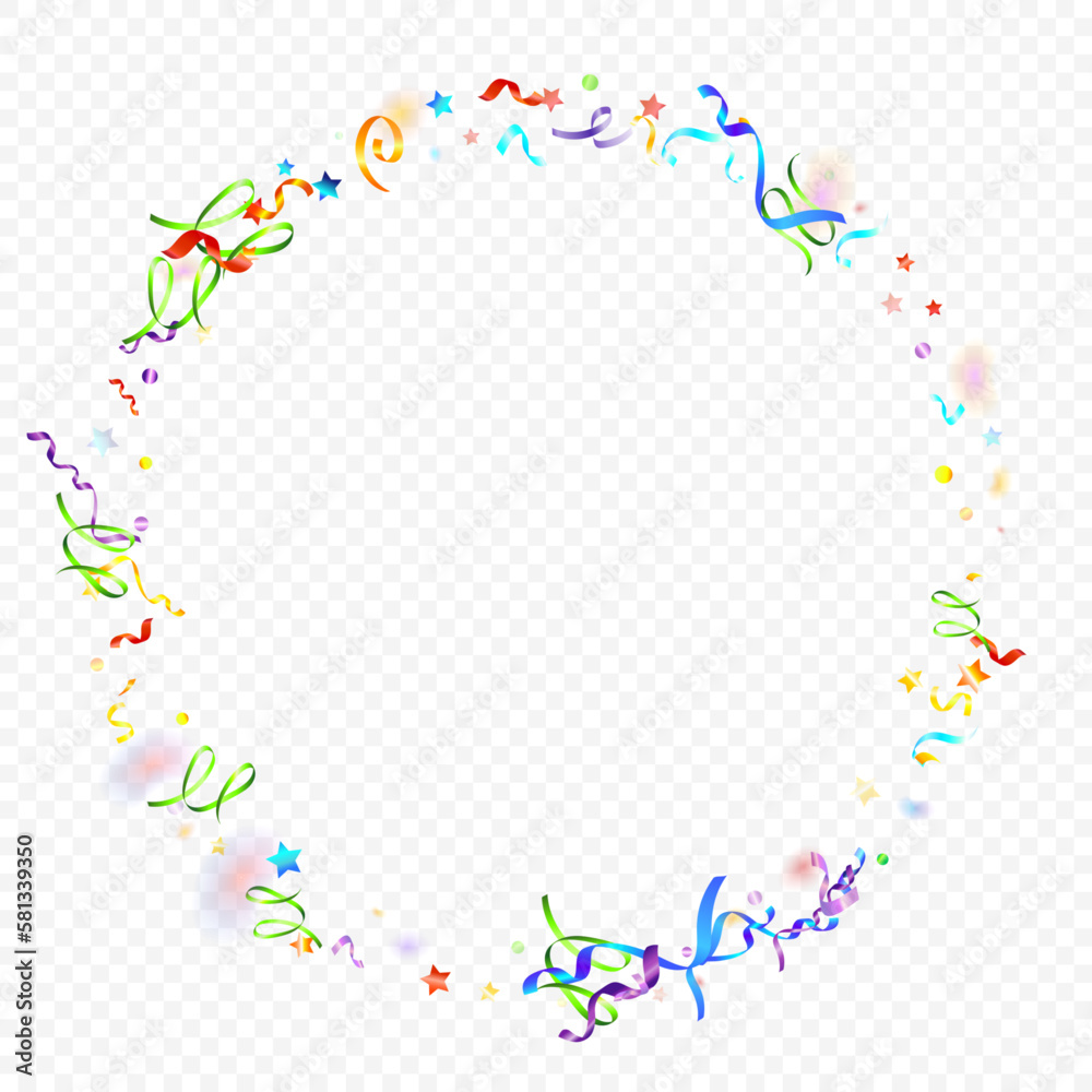 ribbon spiral confetti carnival color shine gift