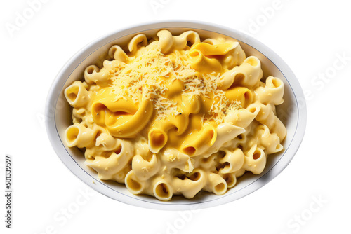 Macaroni and Cheese  realistic photorealistic on isolated transparent background, png. Generative AI