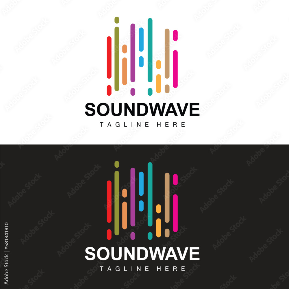Sound Wave Logo, And Sound Tone Vector Icon Template Music Brand Product Sound Wave Logo, And Sound Tone Vector Icon Template Music Brand Product