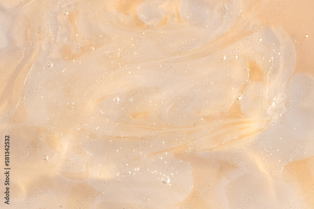 Abstract water gel texture with bubbles iin gold beige color for design Abstract water gel texture with bubbles iin gold beige color for design