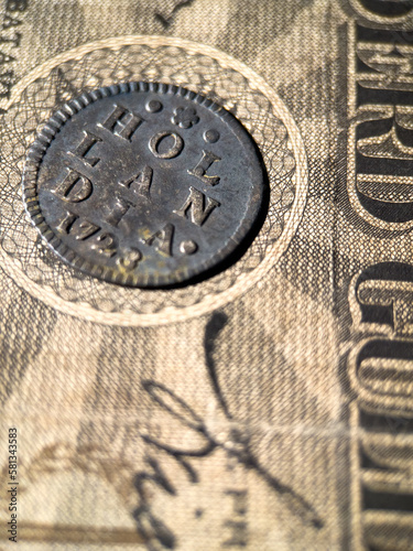 1723 holland stuivers coin photo