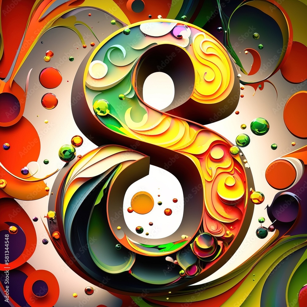 Obraz premium Logo of a letter in colorful, generative ai