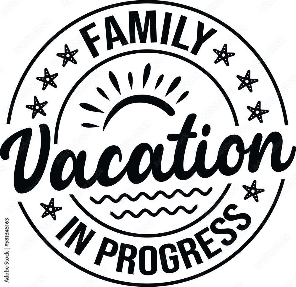 Family Vacation In Progress. SVG