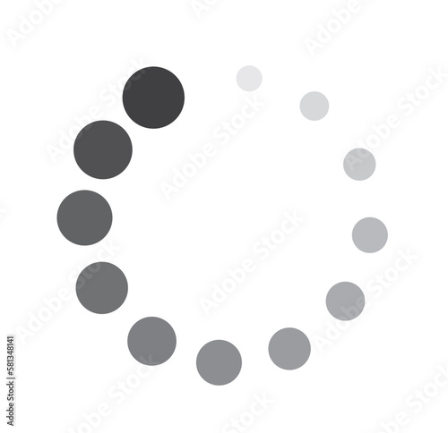Pending icon. Black and white vector illustration
