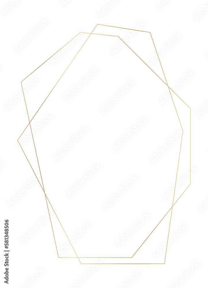 Luxury wedding gold frame